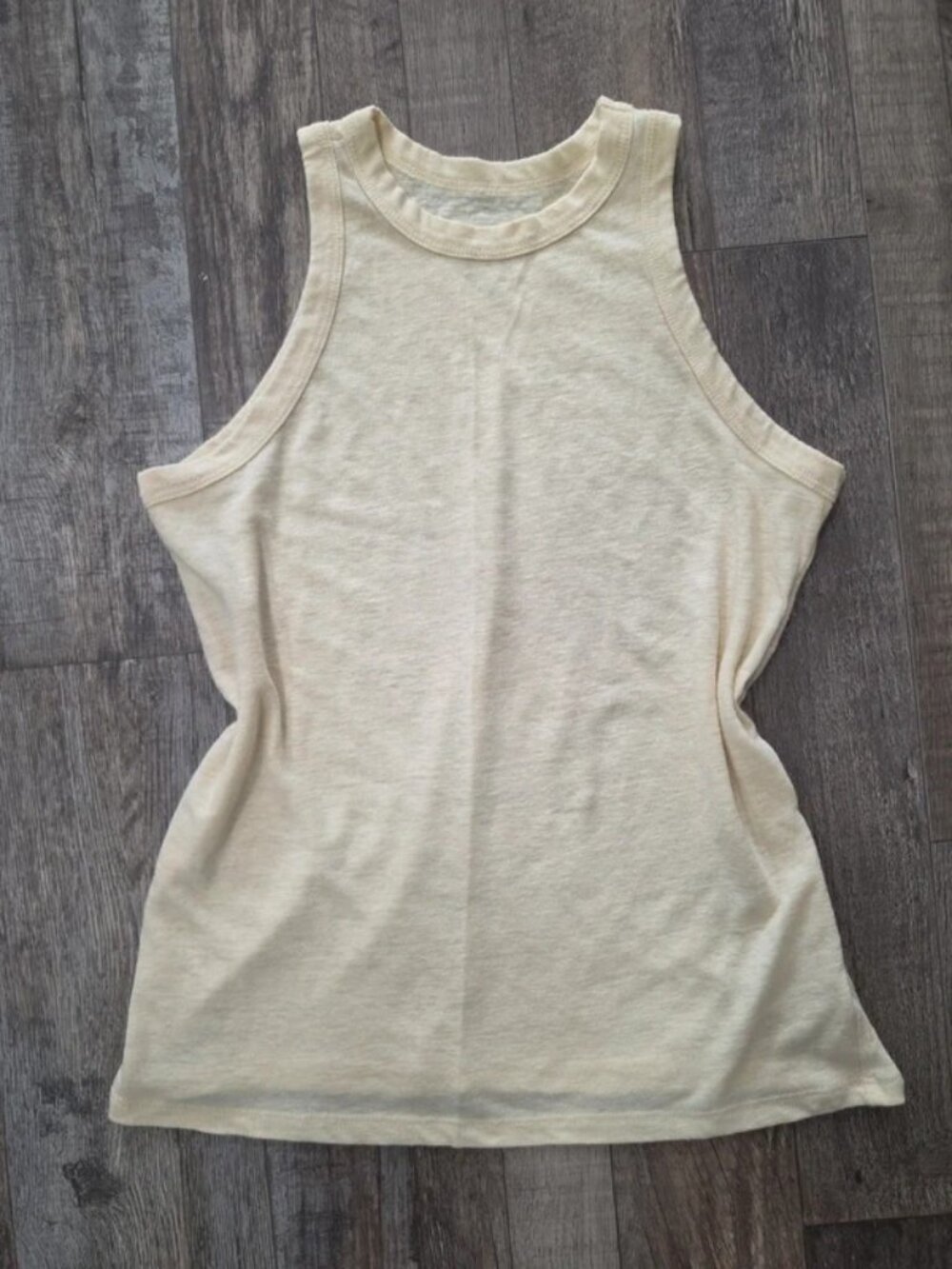 A New Day Yellow sheer baggy tank top XS summer vacation